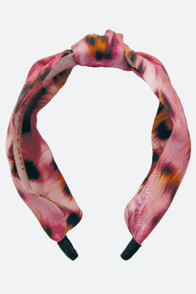 Haarreif Leo-Pink mit Knotendetail